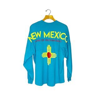 Spirit Jersey L Large New Mexico Land Of Enchantment Turquoise Long Sleeve Shirt